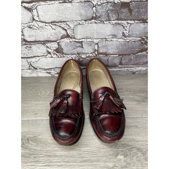 G.H. Bass & Co. Weejuns Burgundy Leather Kiltie Tassel Loafers Men Sz 9.5B US/43 - Picture 13 of 16